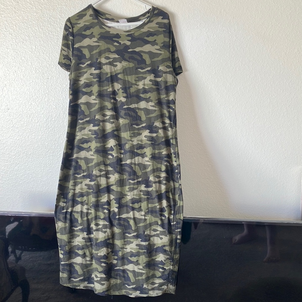 FINAL MARKDOWN No boundaries camo look junior dress xxxl
